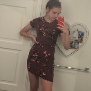 Plum/maroon flowered dress
